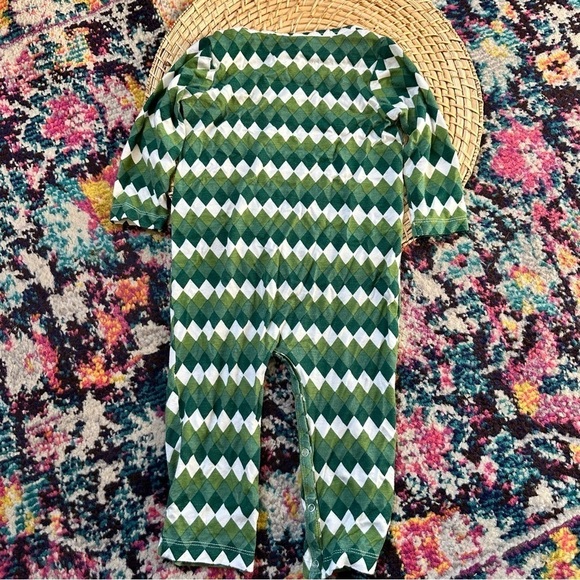 Kate Quinn Harlequin Checker Print Long Sleeve Union Suit - Picture 2 of 3